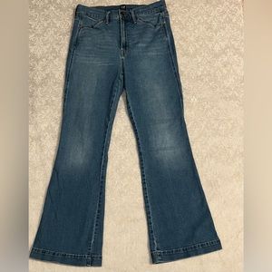 GAP Jeans Womens Size 12/31 Blue Medium Indigo FLARE Leg Wide Bottom Pants